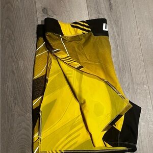 UFC Yellow and Black Athletic Shorts